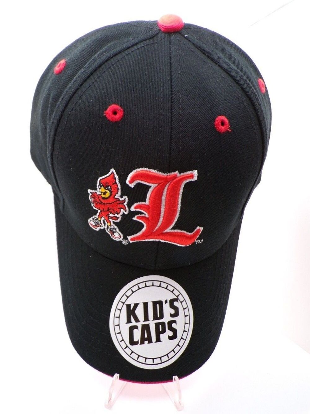 Kid's Caps Boys' Louisville Cardinals Youth Baseball Cap Black L Logo